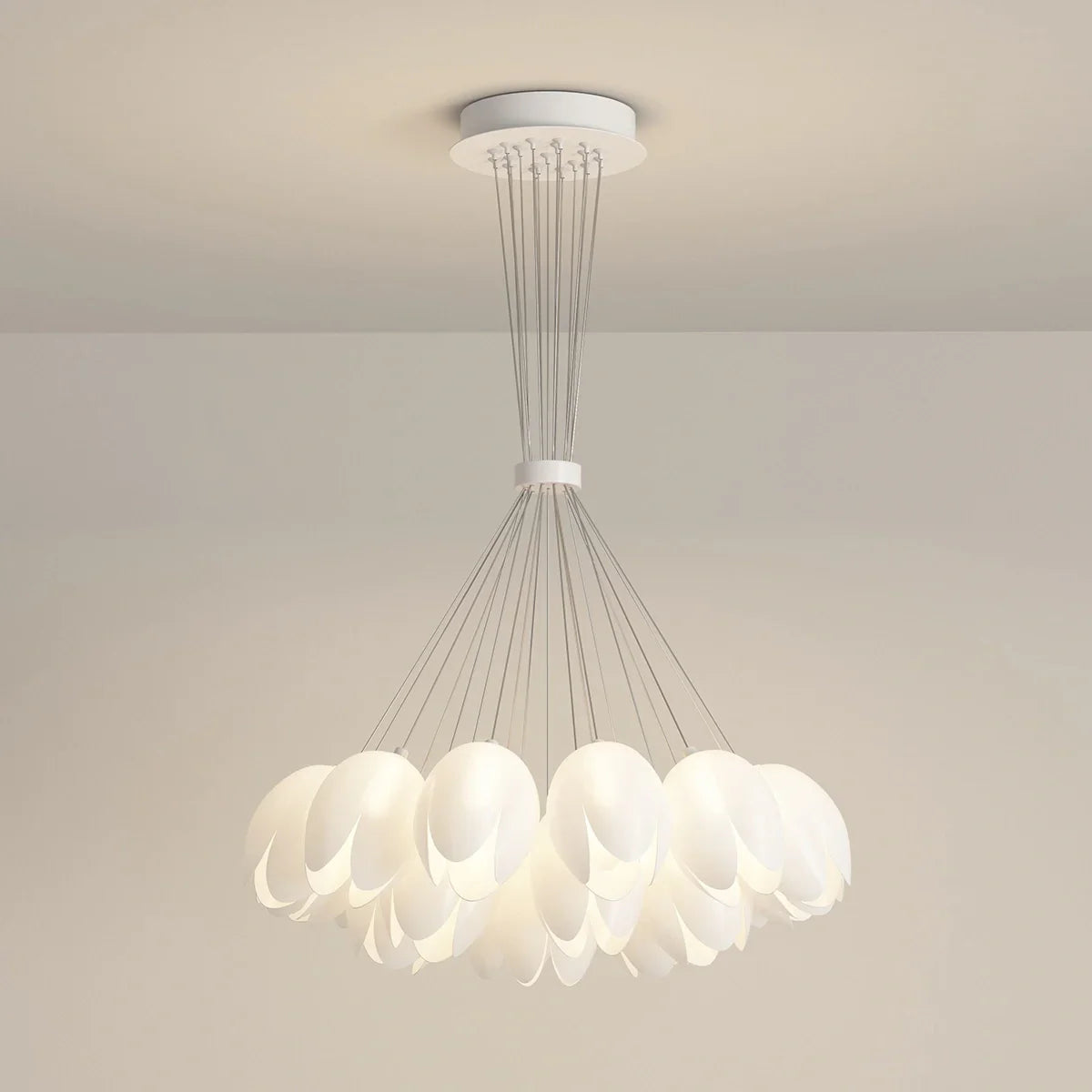 flairel French Tulip Flower & Ball Chandelier