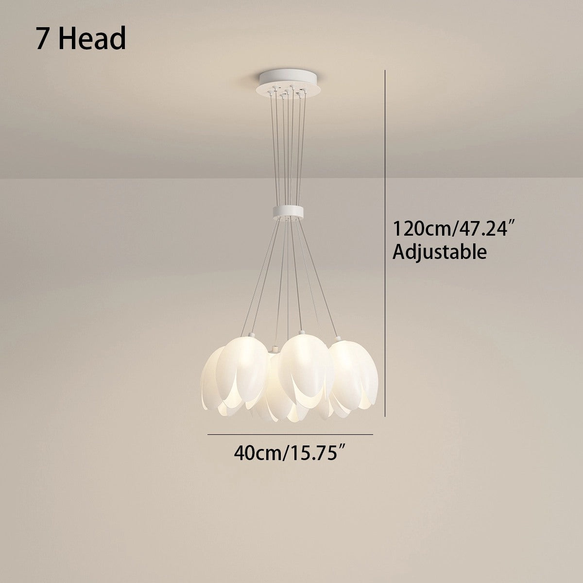 flairel French Tulip Flower & Ball Chandelier