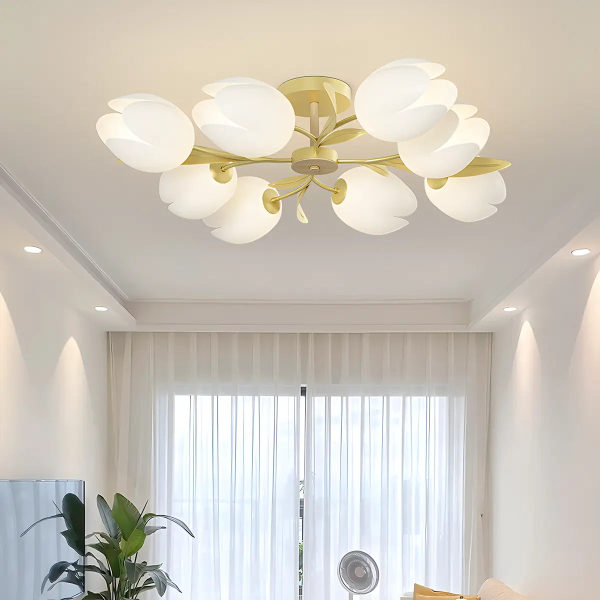 flairel Magnolia Bud Living Room Chandelier