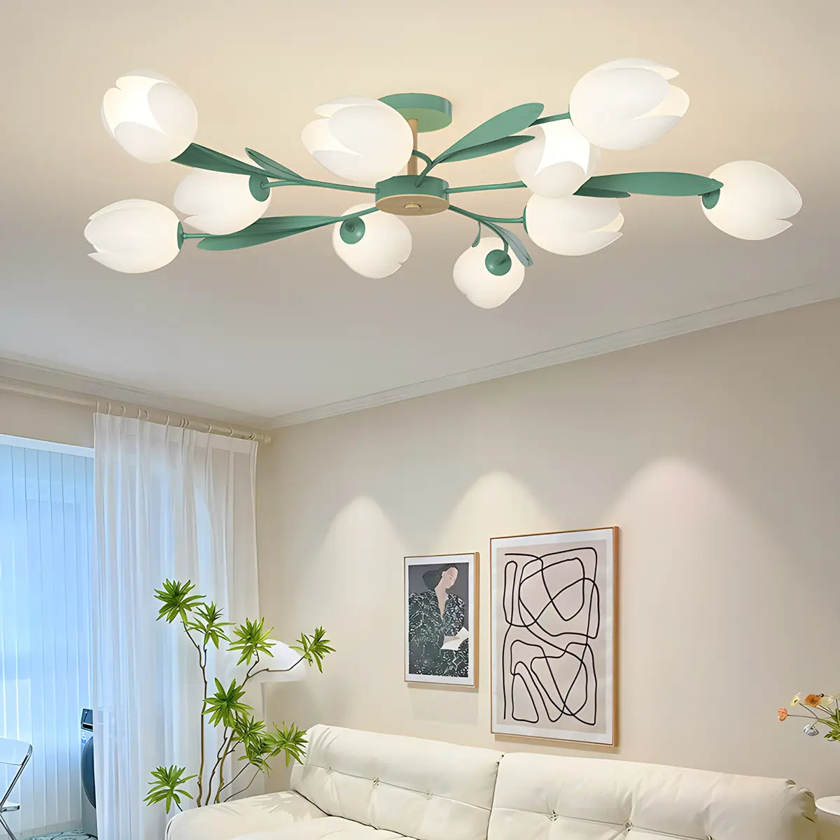 flairel Magnolia Bud Living Room Chandelier