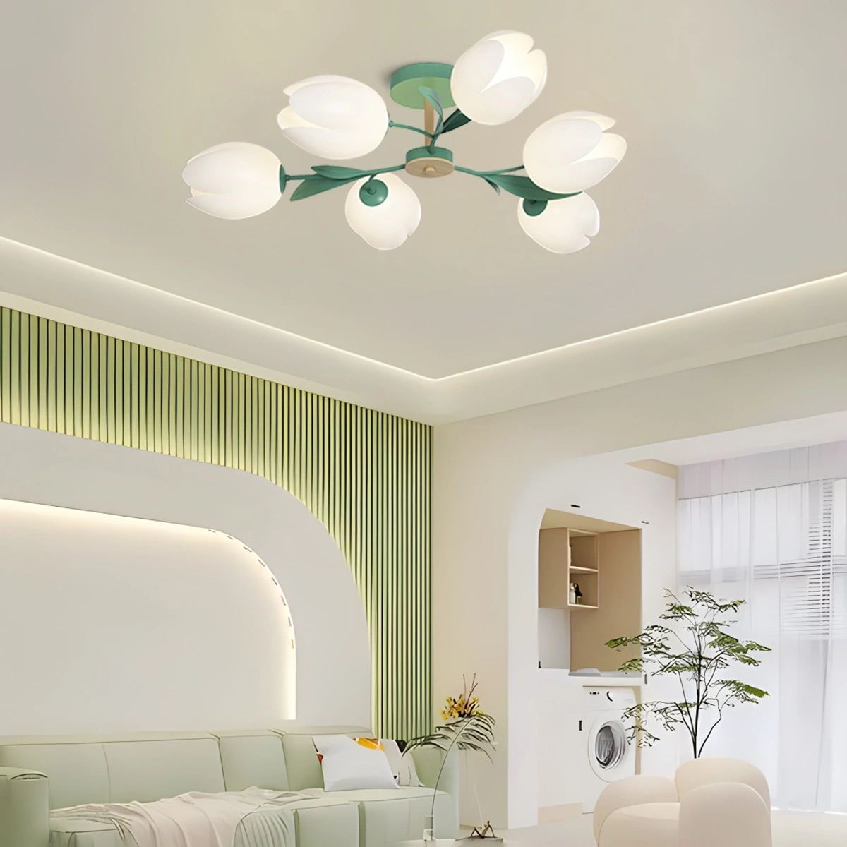 flairel Magnolia Bud Living Room Chandelier