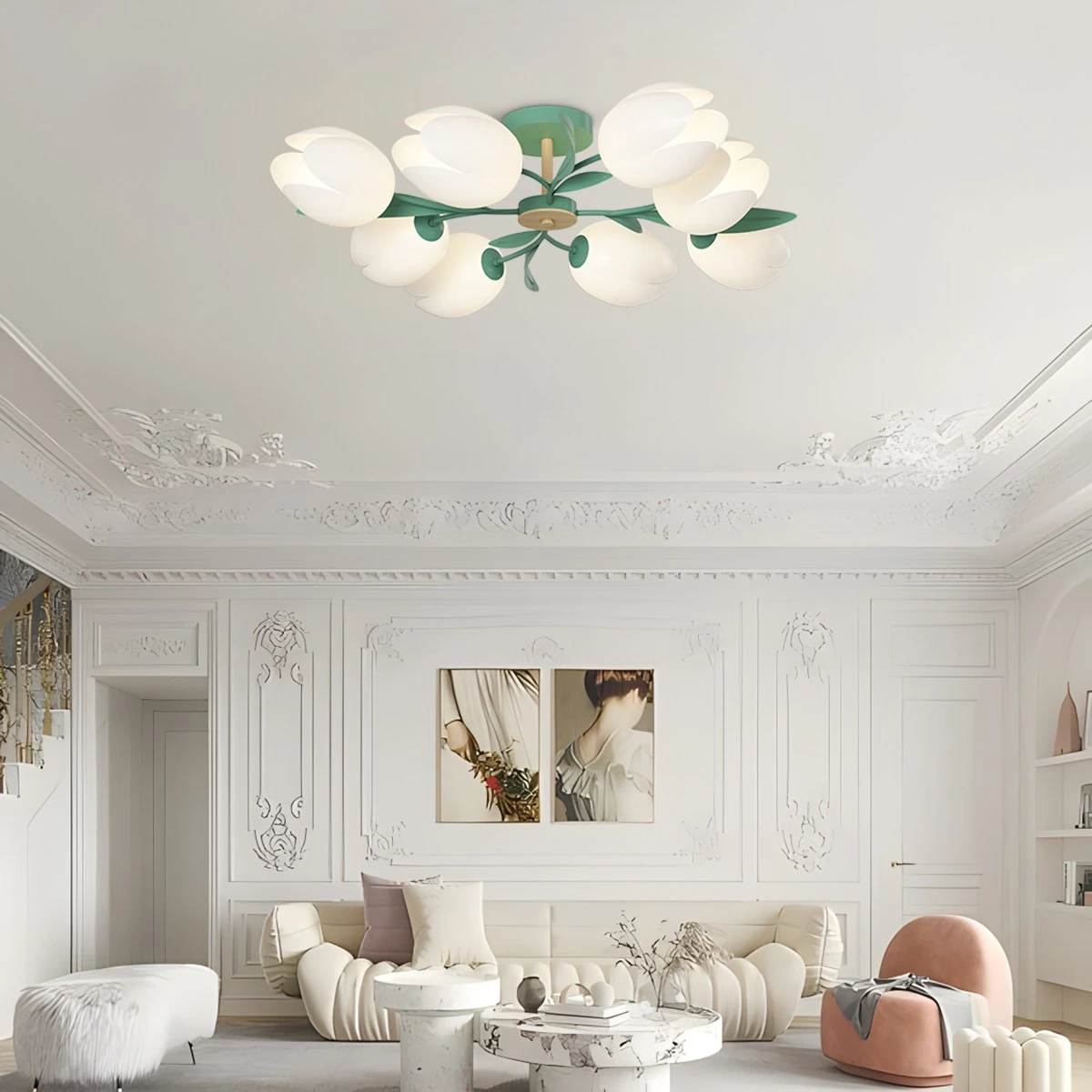 flairel Magnolia Bud Living Room Chandelier