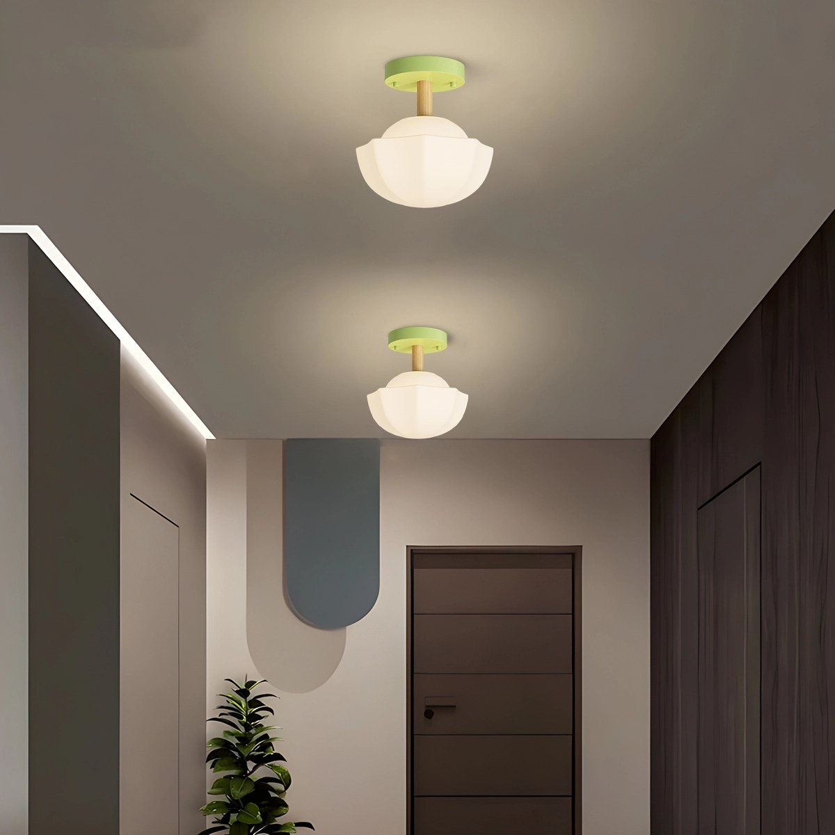 flairel Creative Pastoral Style LED Ceiling Light