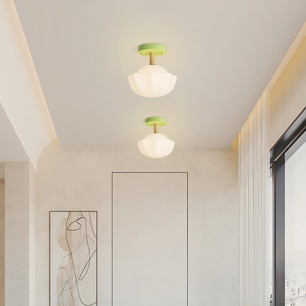 flairel Creative Pastoral Style LED Ceiling Light