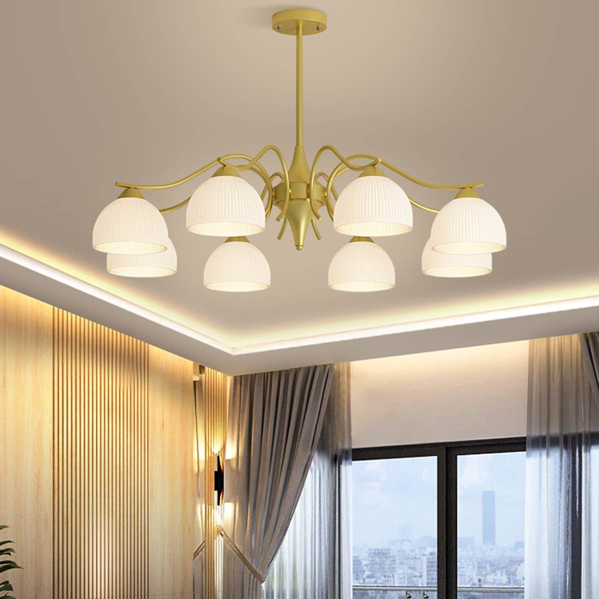 flairel French Pastoral Living Room Chandelier