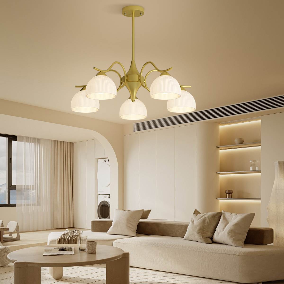 flairel French Pastoral Living Room Chandelier