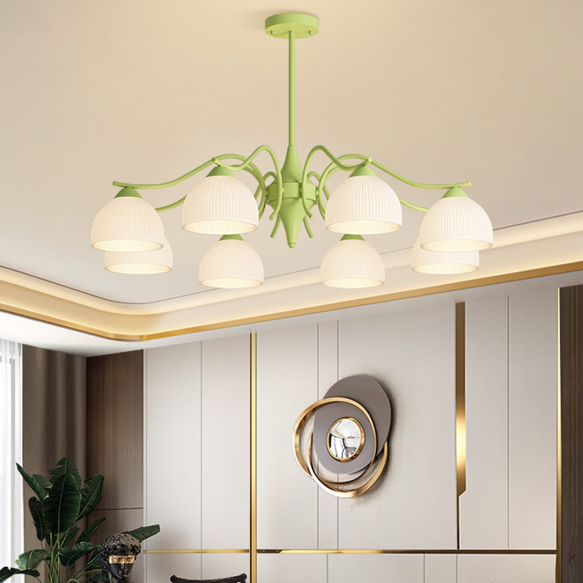 flairel French Pastoral Living Room Chandelier