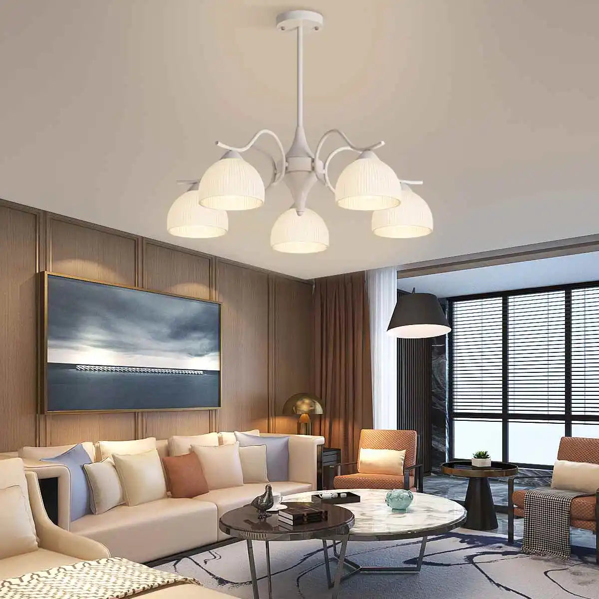 flairel French Pastoral Living Room Chandelier