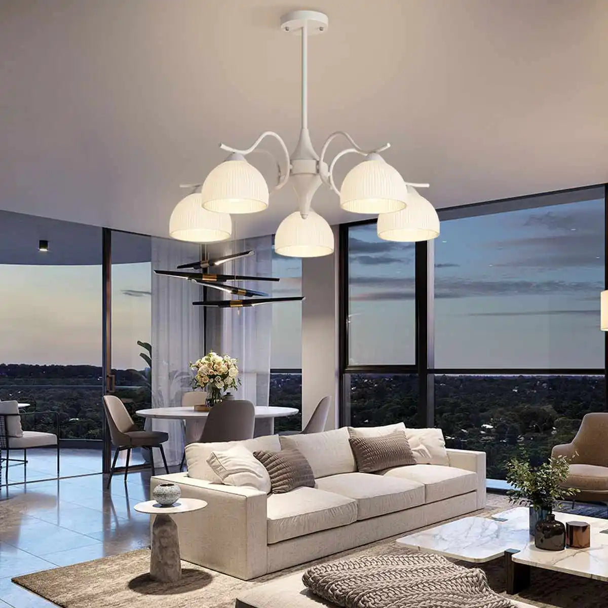 flairel French Pastoral Living Room Chandelier