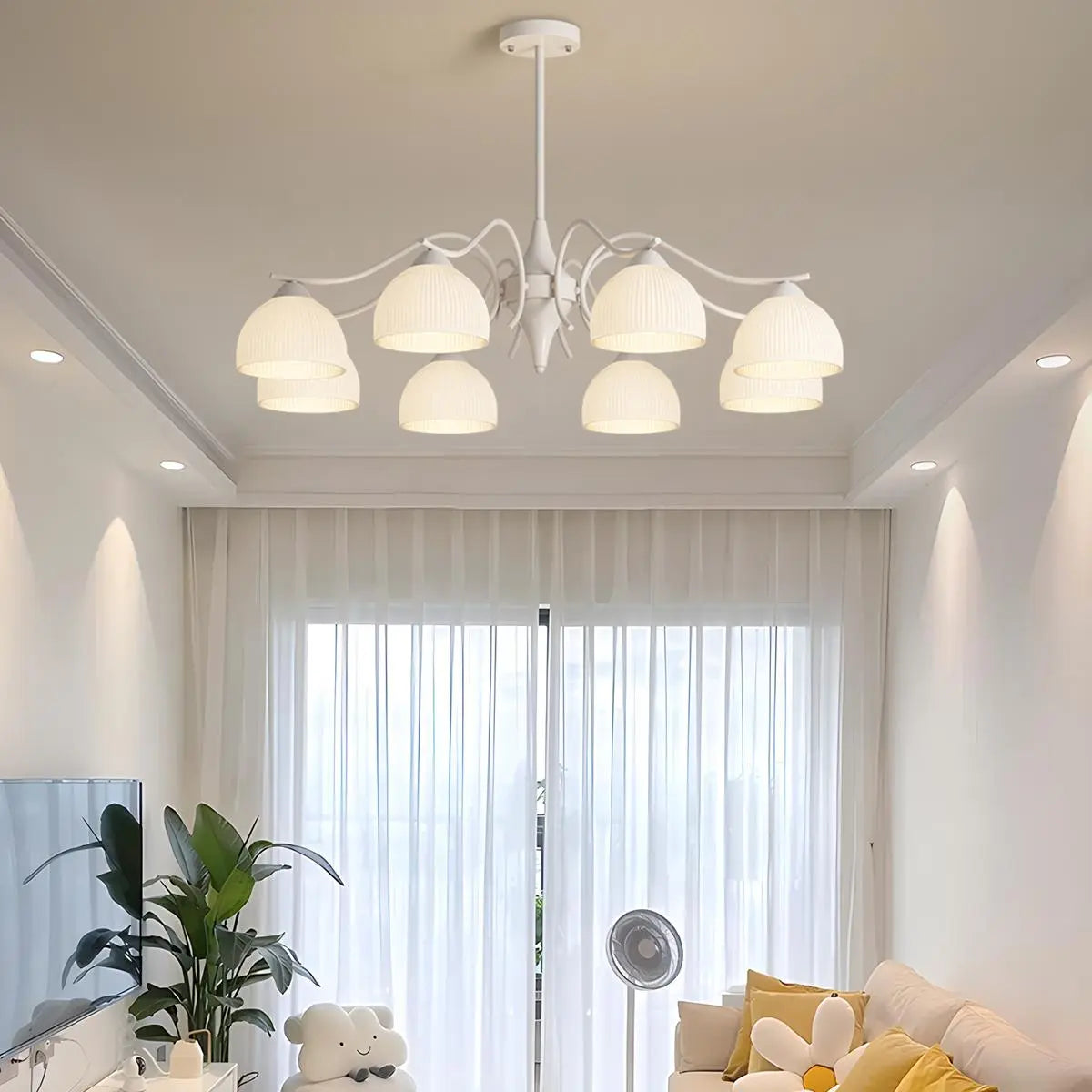 flairel French Pastoral Living Room Chandelier