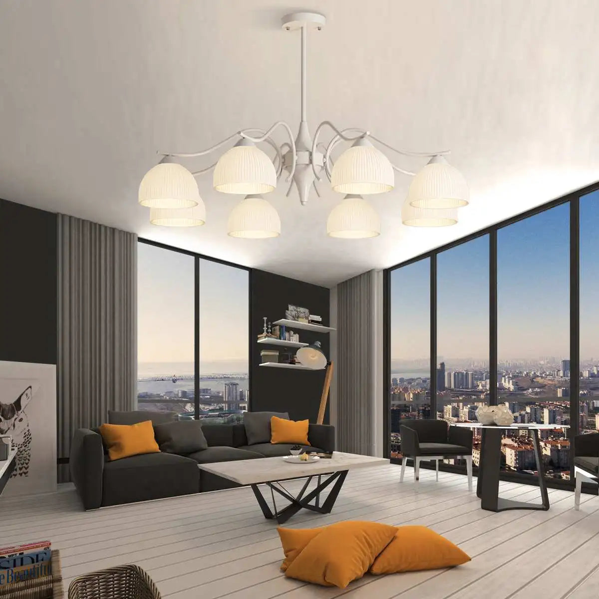 flairel French Pastoral Living Room Chandelier
