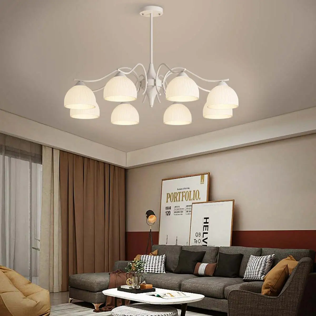 flairel French Pastoral Living Room Chandelier