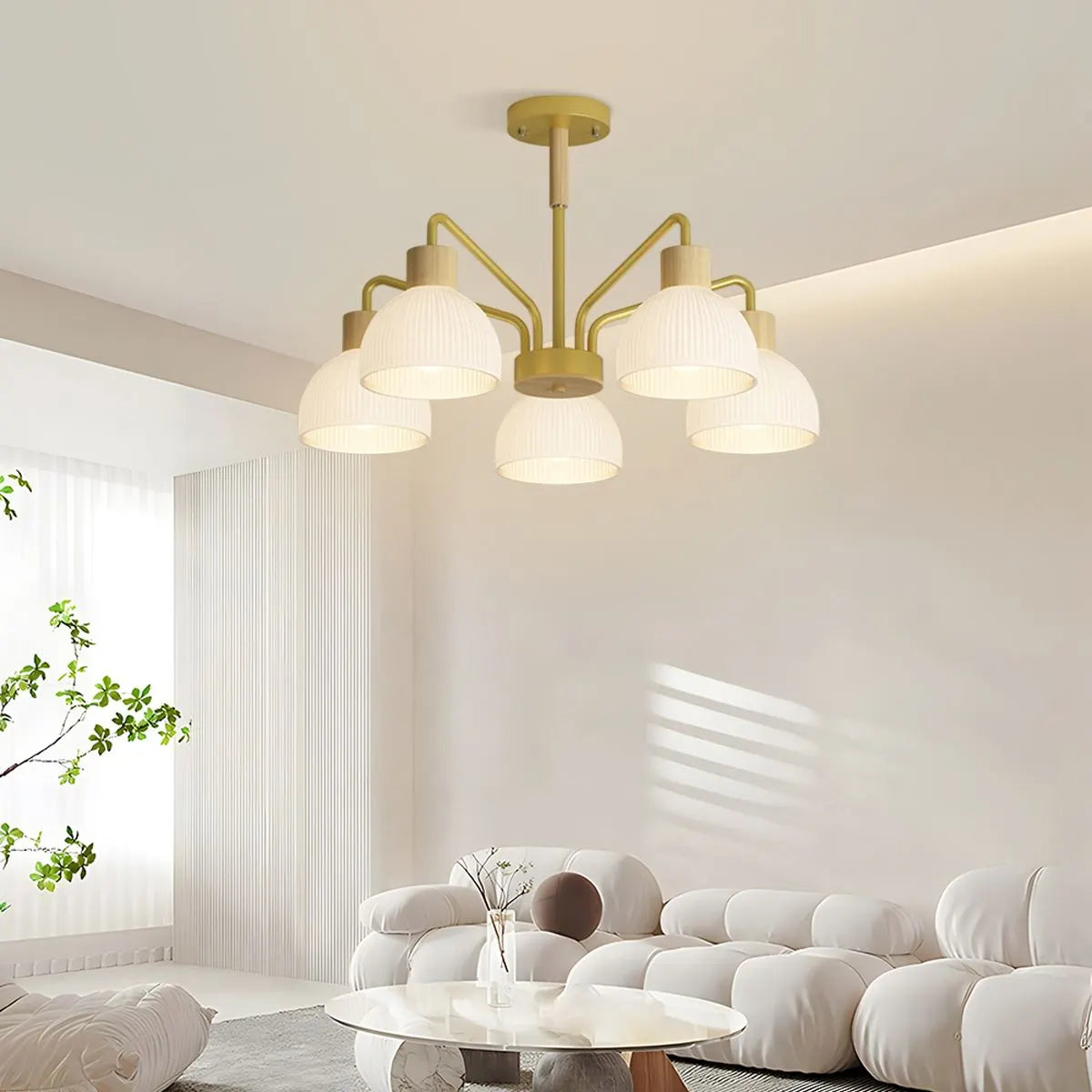 flairel American Country Retro Living Room Chandelier