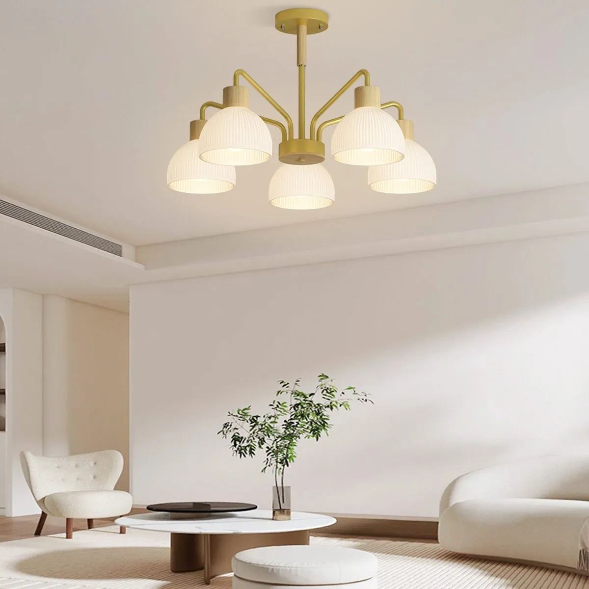 flairel American Country Retro Living Room Chandelier