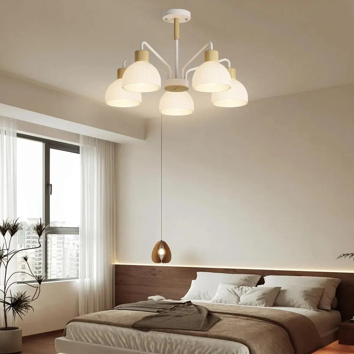 flairel American Country Retro Living Room Chandelier