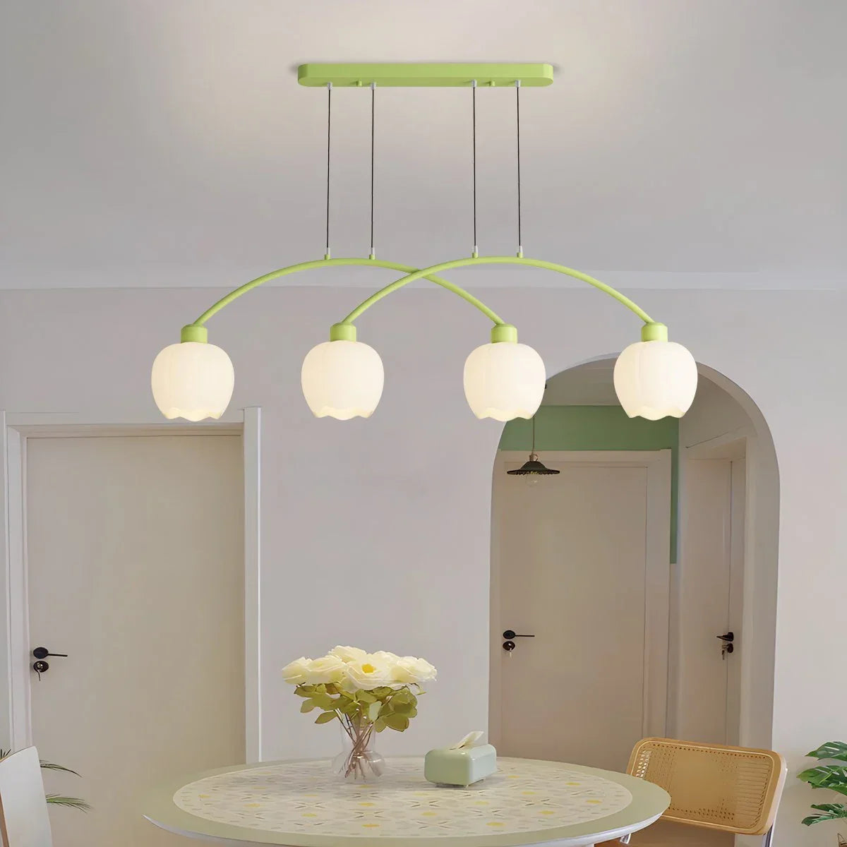 flairel Nordic Simple 3-4 Head Flower Chandelier