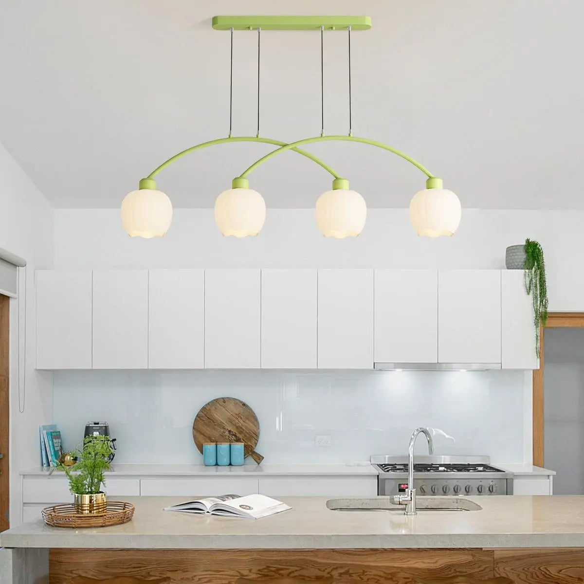 flairel Nordic Simple 3-4 Head Flower Chandelier