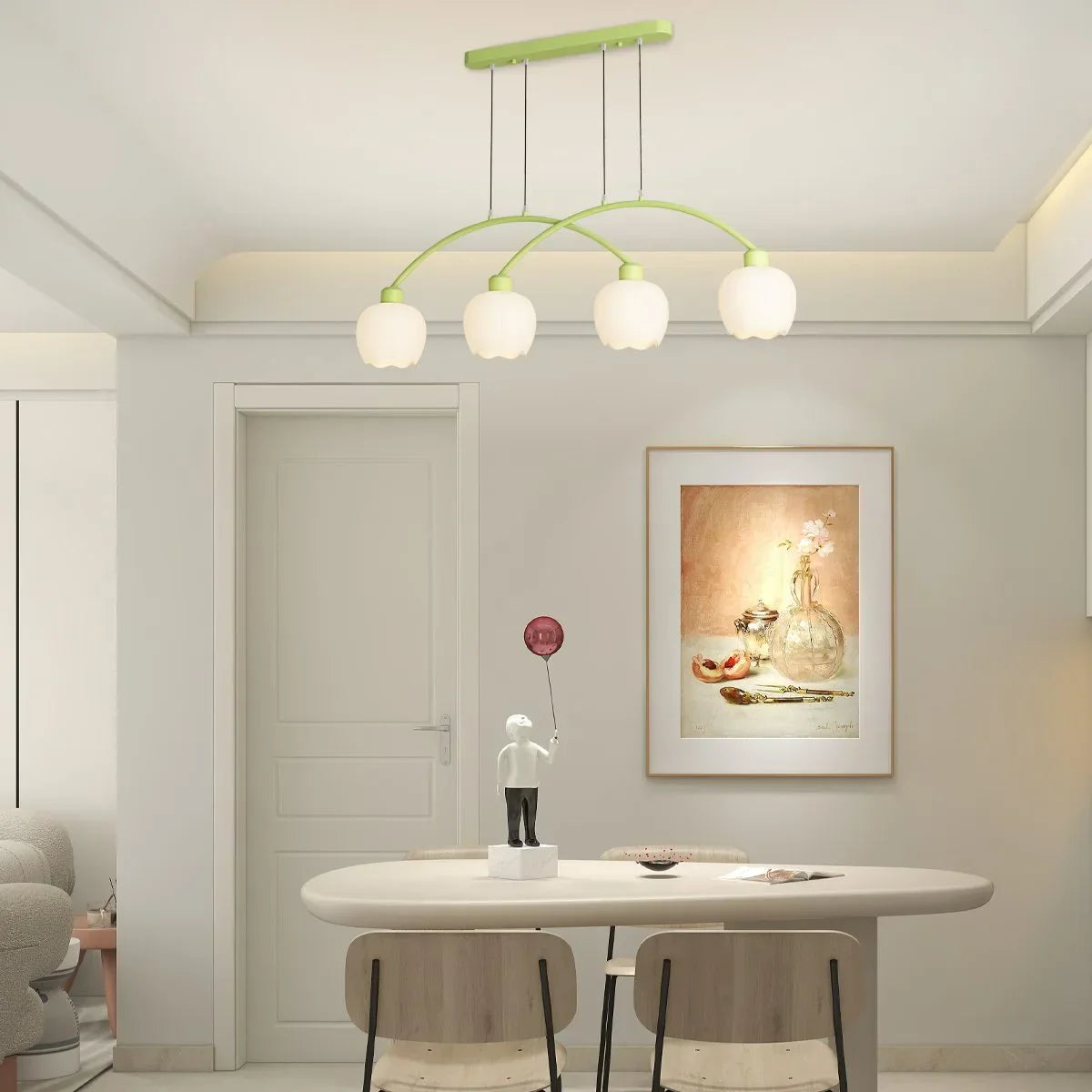 flairel Nordic Simple 3-4 Head Flower Chandelier