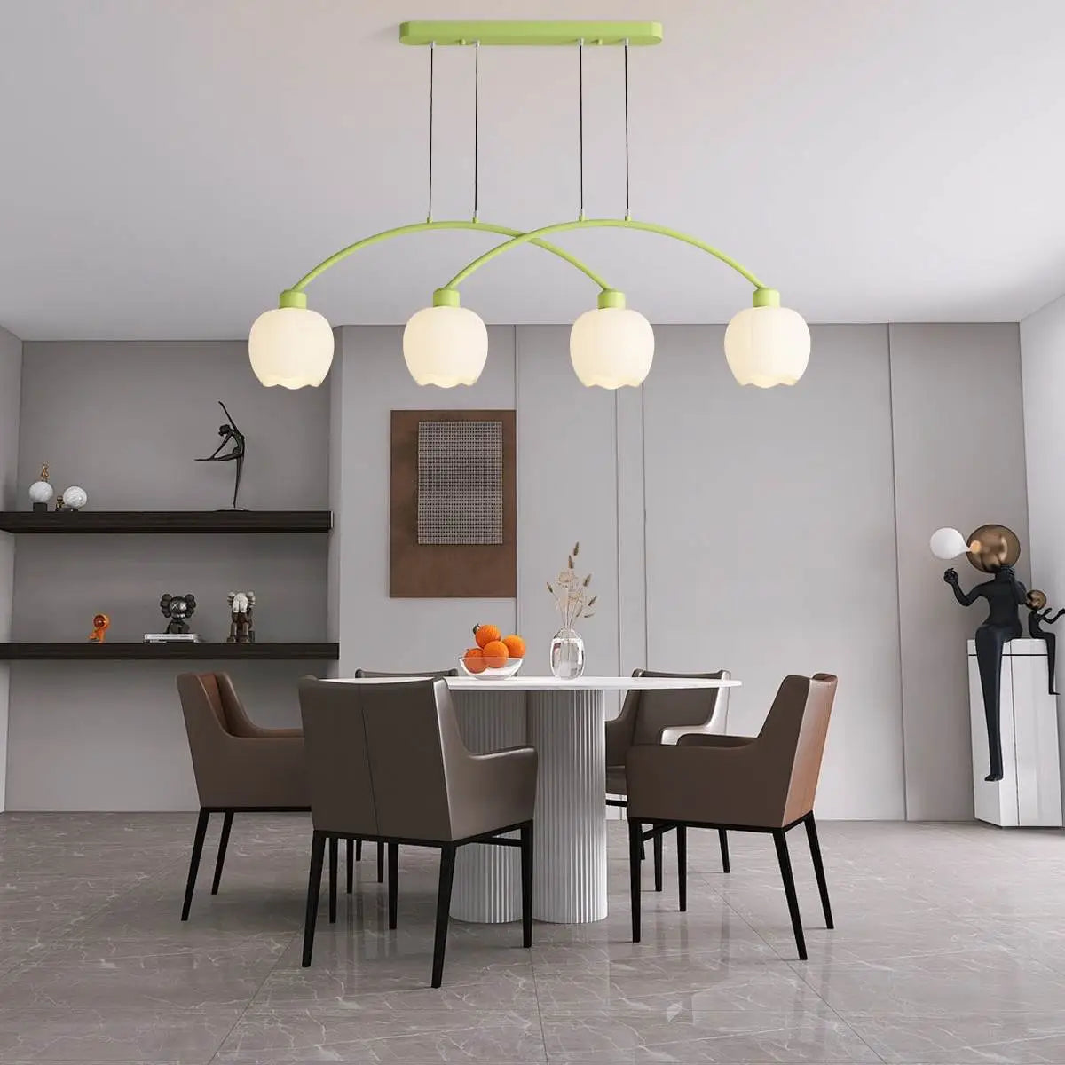 flairel Nordic Simple 3-4 Head Flower Chandelier