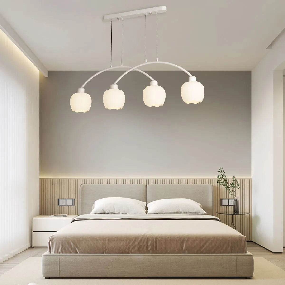 flairel Nordic Simple 3-4 Head Flower Chandelier