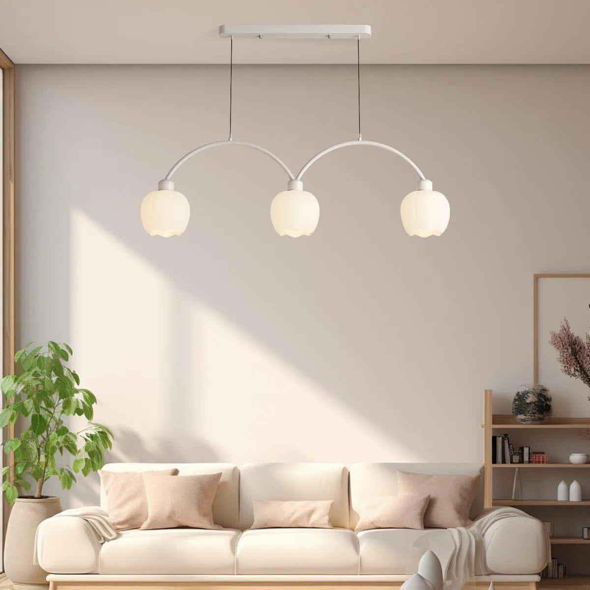 flairel Nordic Simple 3-4 Head Flower Chandelier