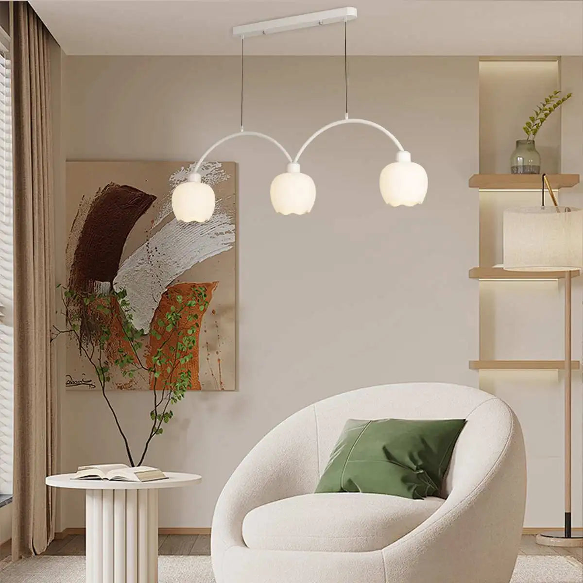flairel Nordic Simple 3-4 Head Flower Chandelier