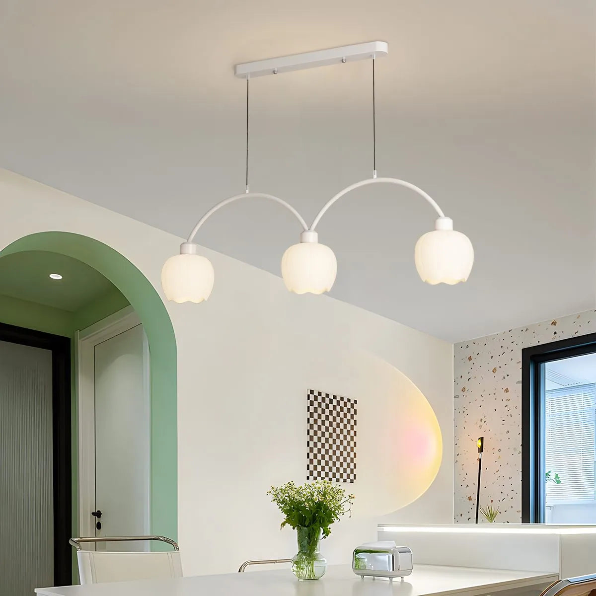 flairel Nordic Simple 3-4 Head Flower Chandelier