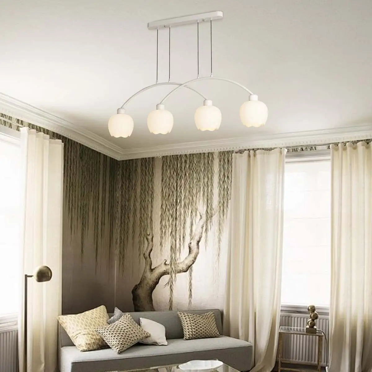 flairel Nordic Simple 3-4 Head Flower Chandelier