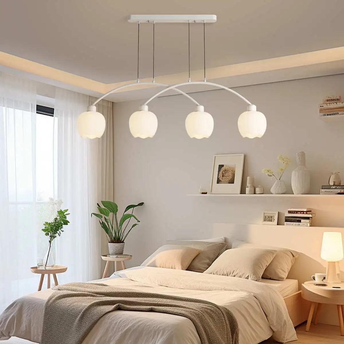 flairel Nordic Simple 3-4 Head Flower Chandelier