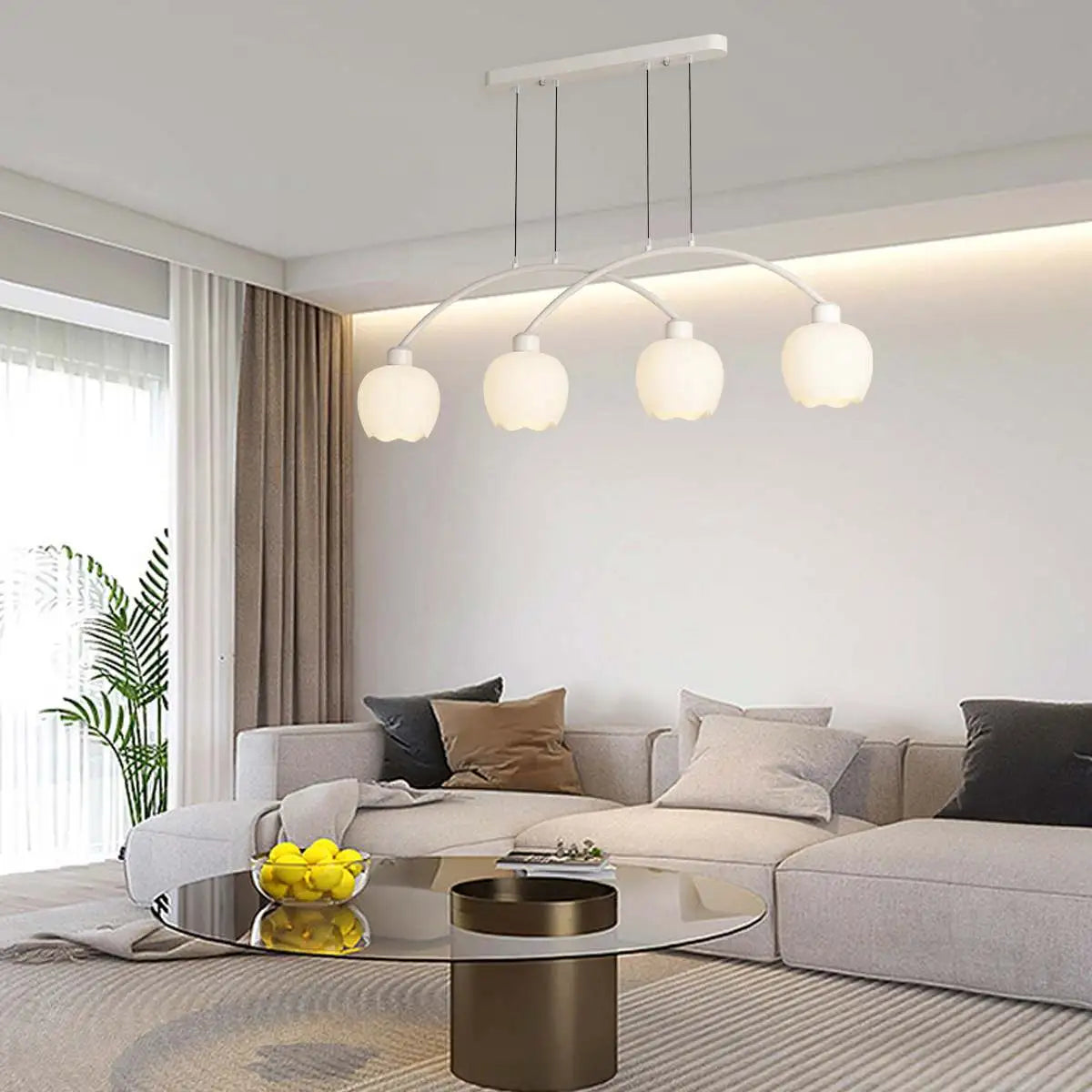 flairel Nordic Simple 3-4 Head Flower Chandelier
