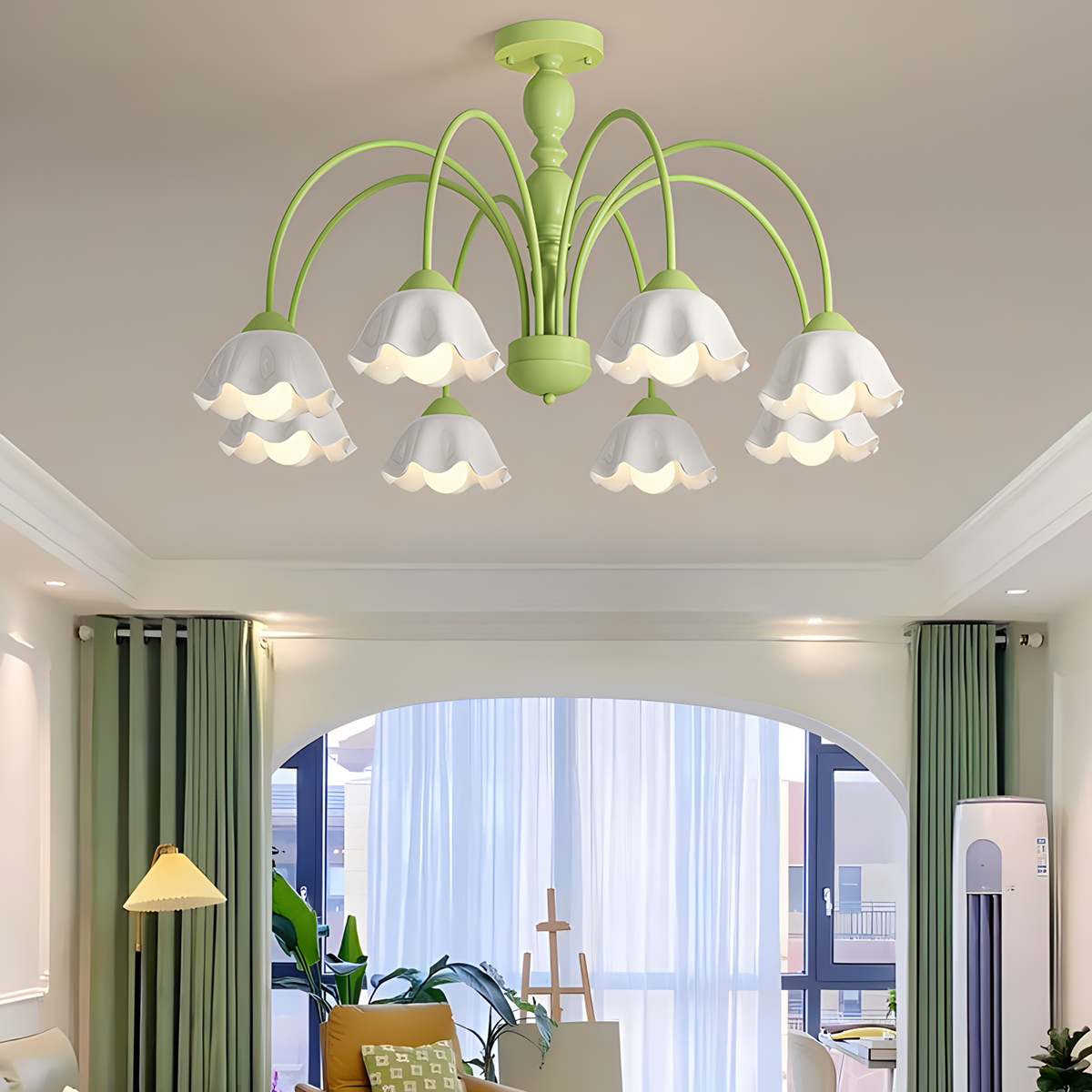flairel French Pastoral Style Flower Chandelier