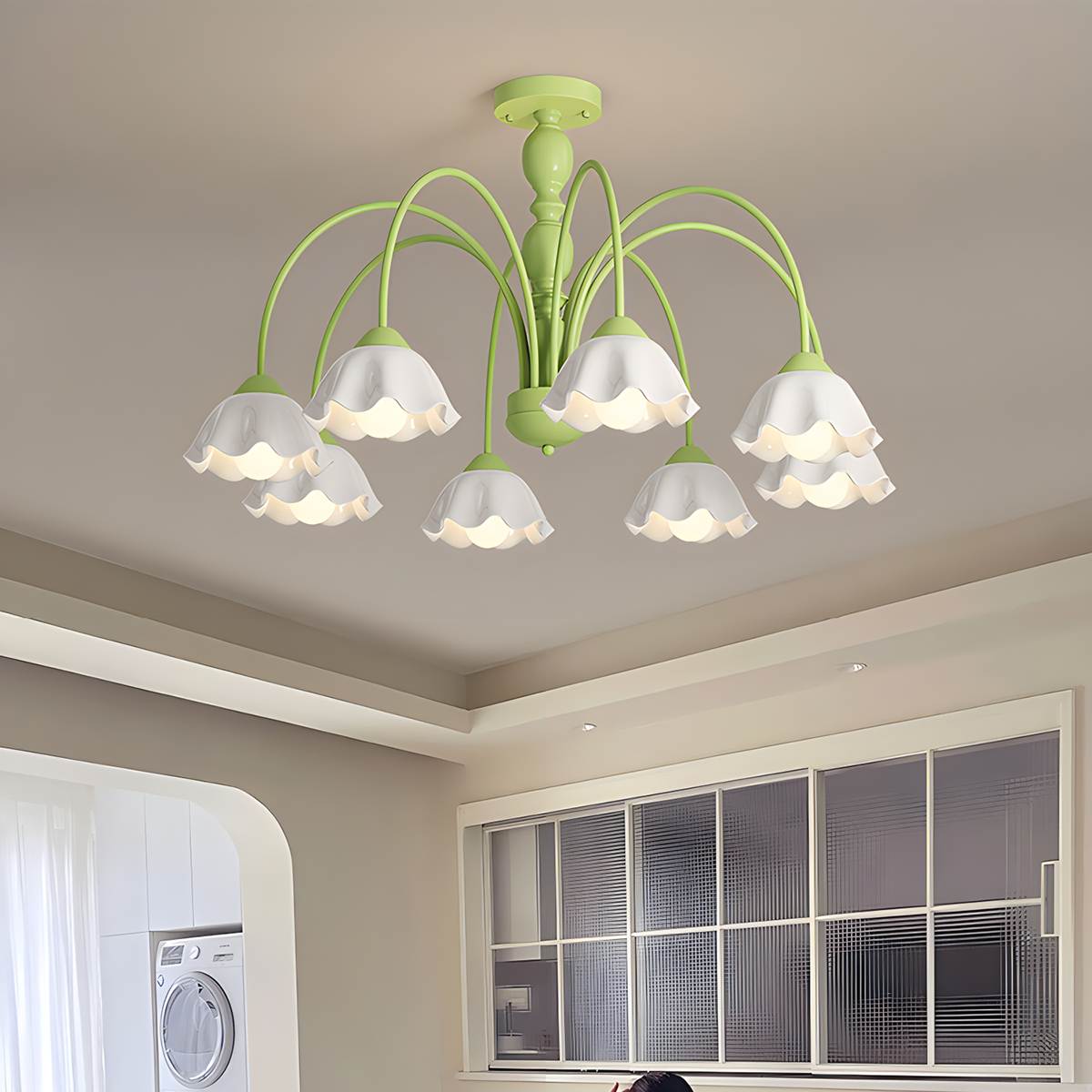 flairel French Pastoral Style Flower Chandelier