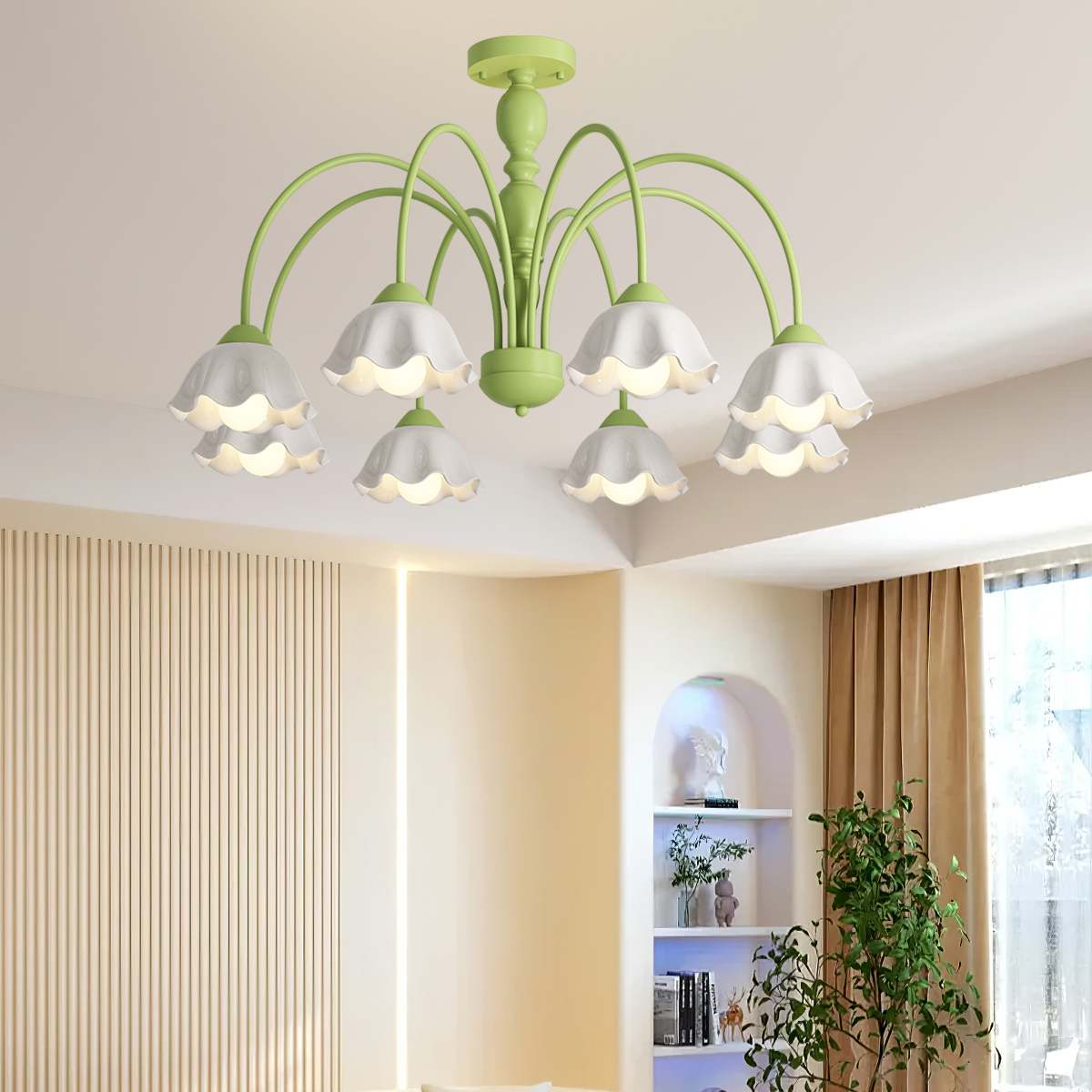 flairel French Pastoral Style Flower Chandelier