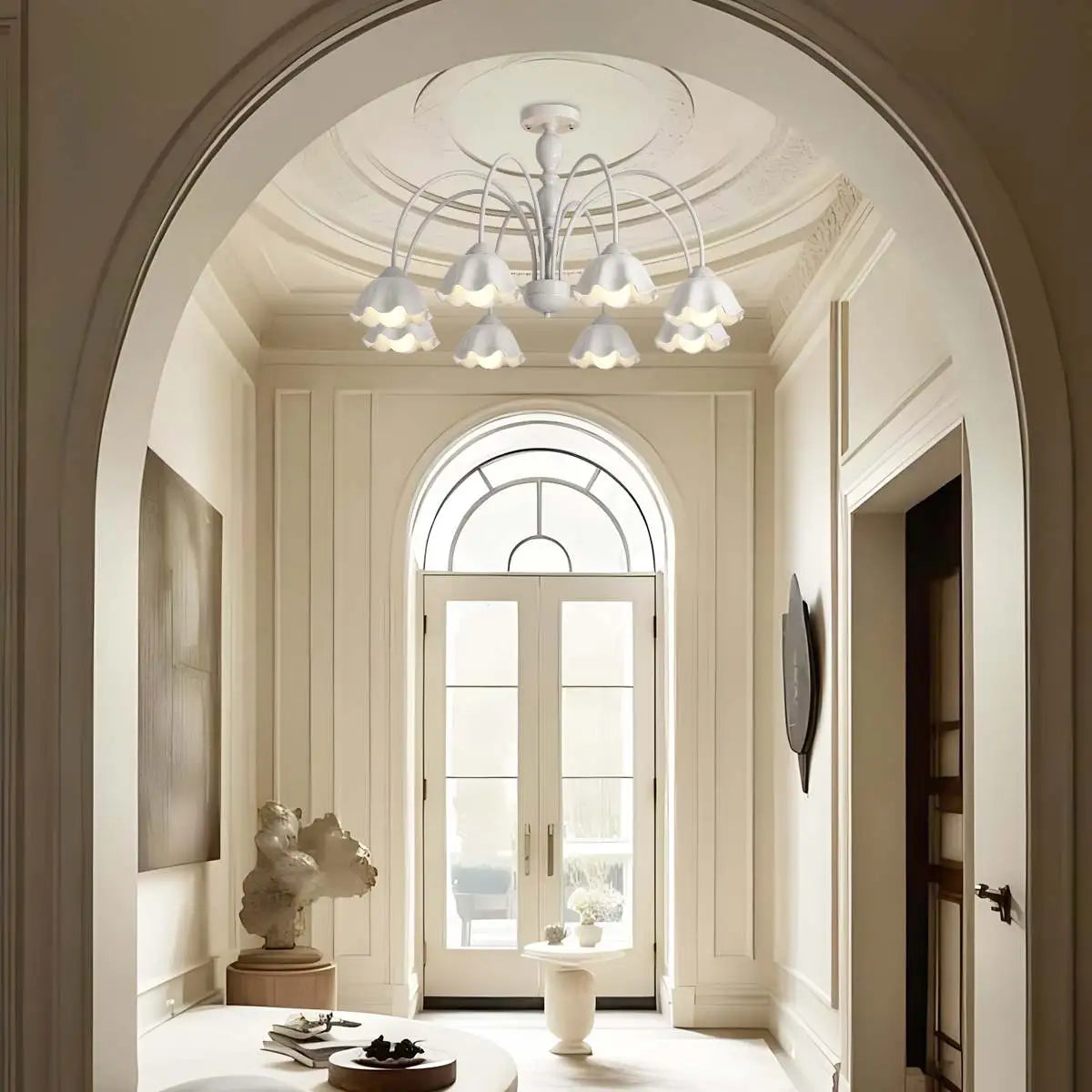 flairel French Pastoral Style Flower Chandelier