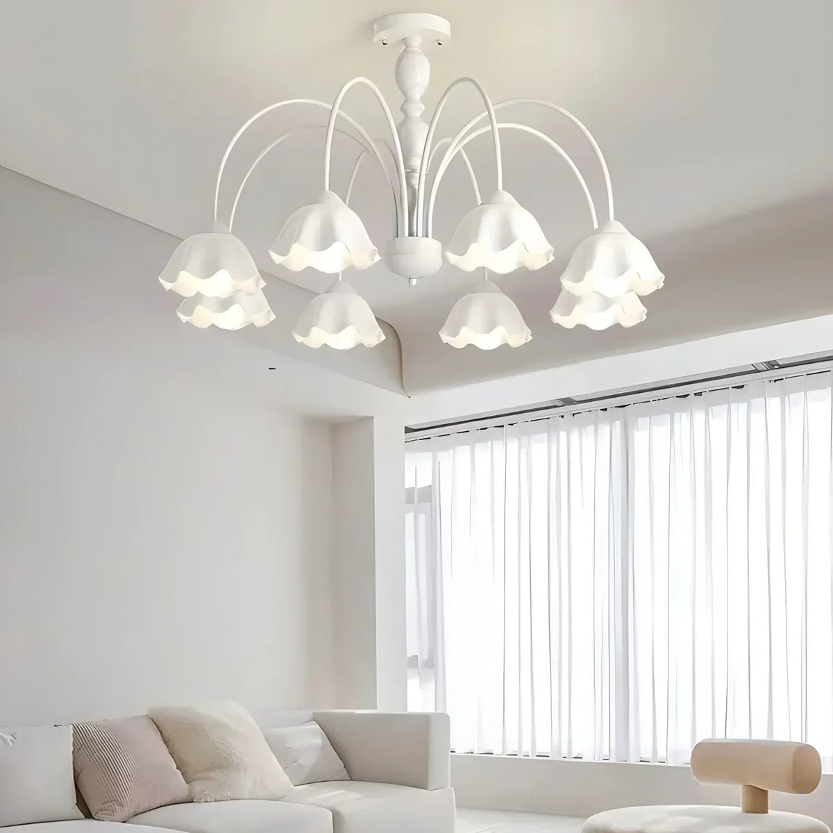 flairel French Pastoral Style Flower Chandelier