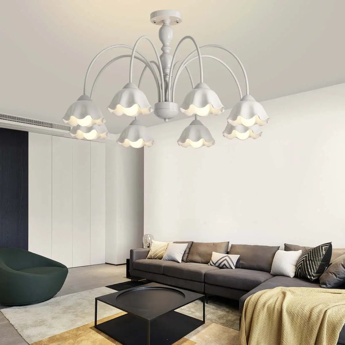flairel French Pastoral Style Flower Chandelier