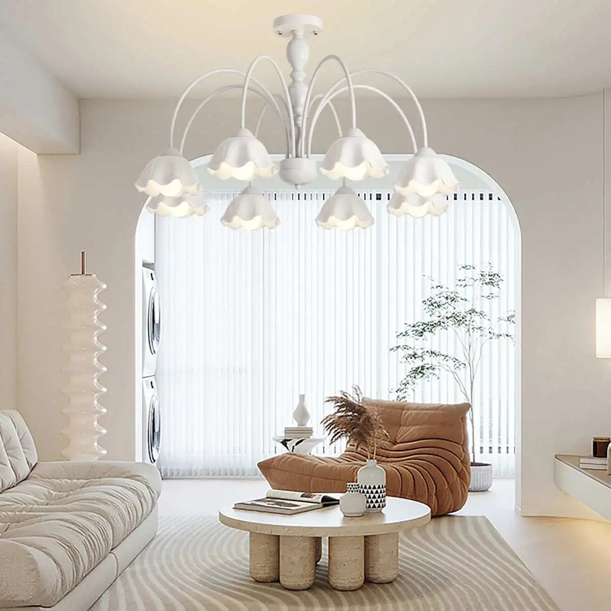 flairel French Pastoral Style Flower Chandelier