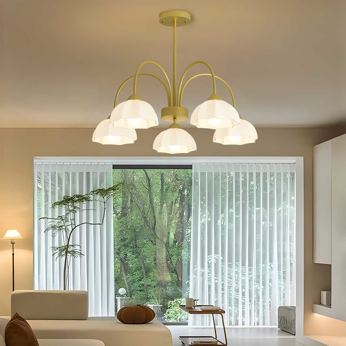 flairel Nordic Modern Light Luxury Flower Chandelier