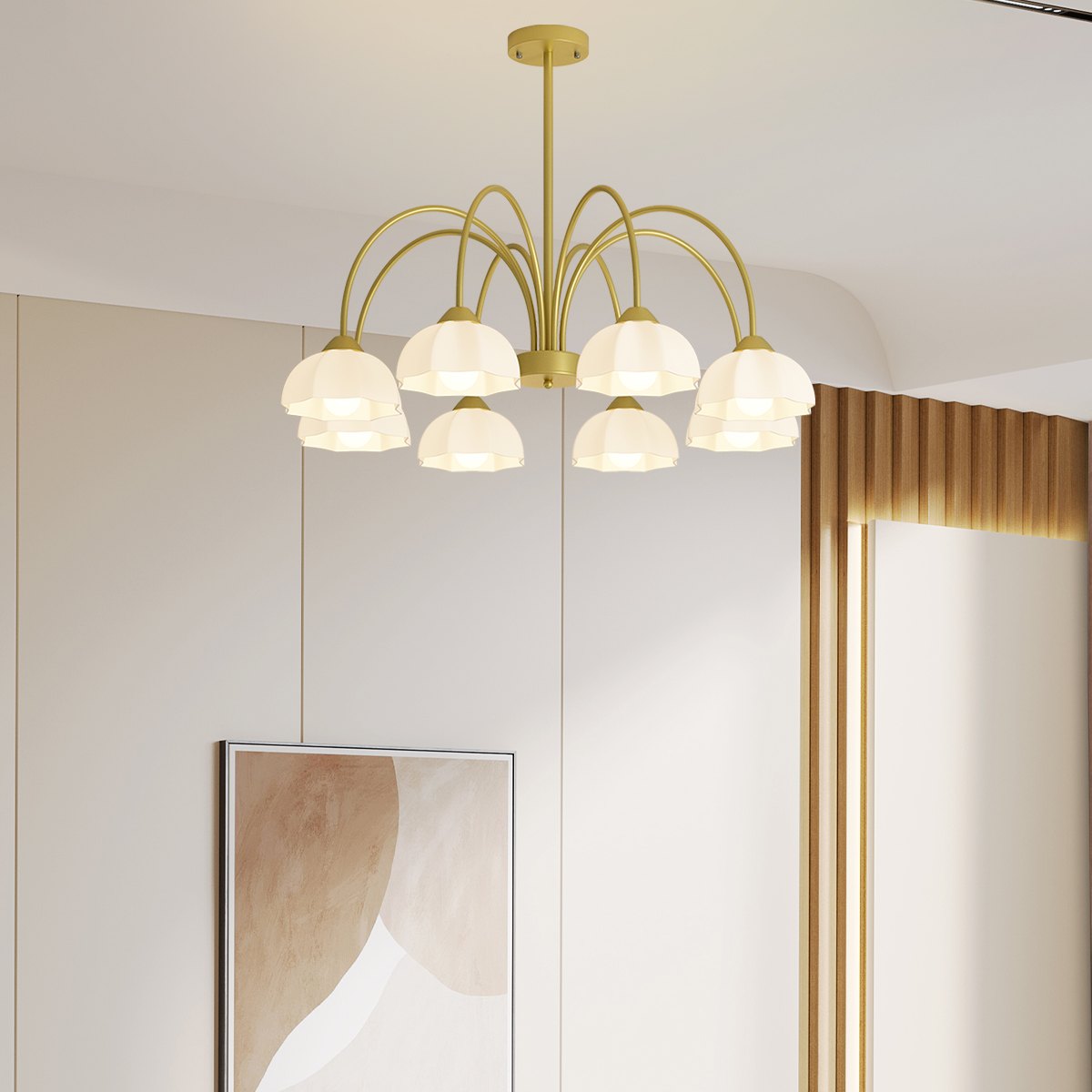 flairel Nordic Modern Light Luxury Flower Chandelier