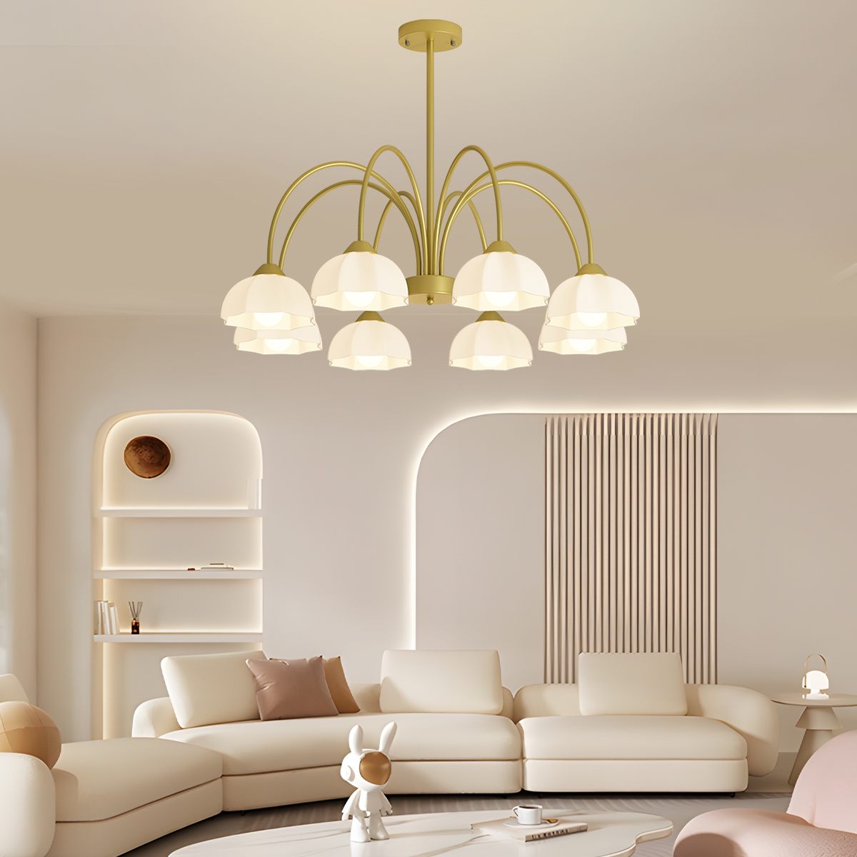 flairel Nordic Modern Light Luxury Flower Chandelier