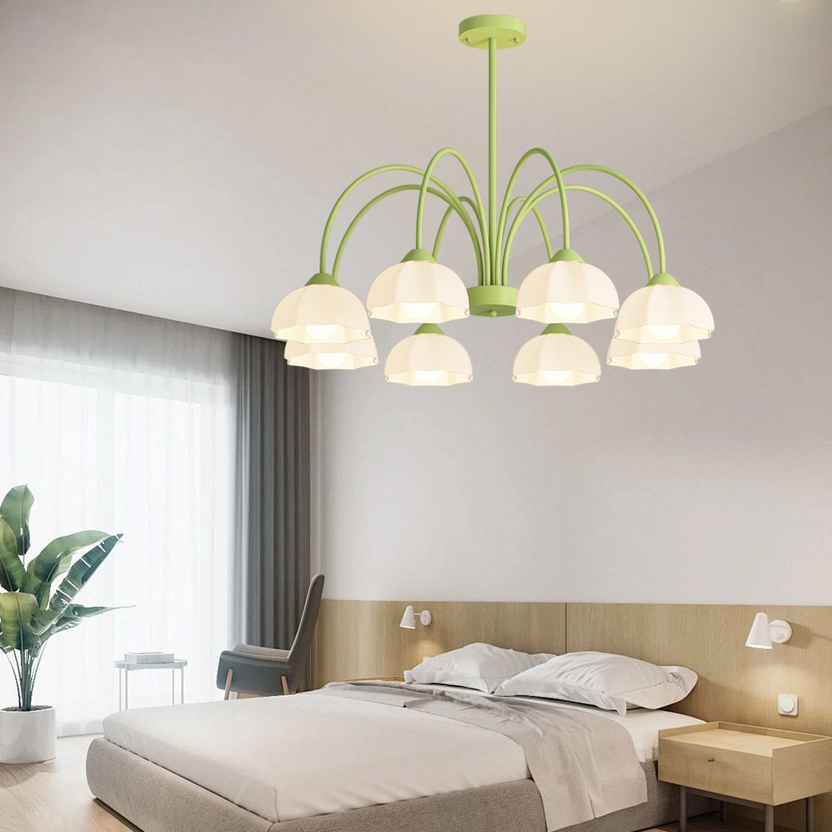 flairel Nordic Modern Light Luxury Flower Chandelier