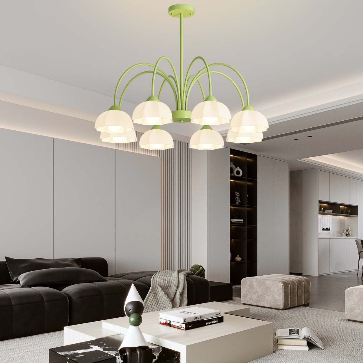 flairel Nordic Modern Light Luxury Flower Chandelier