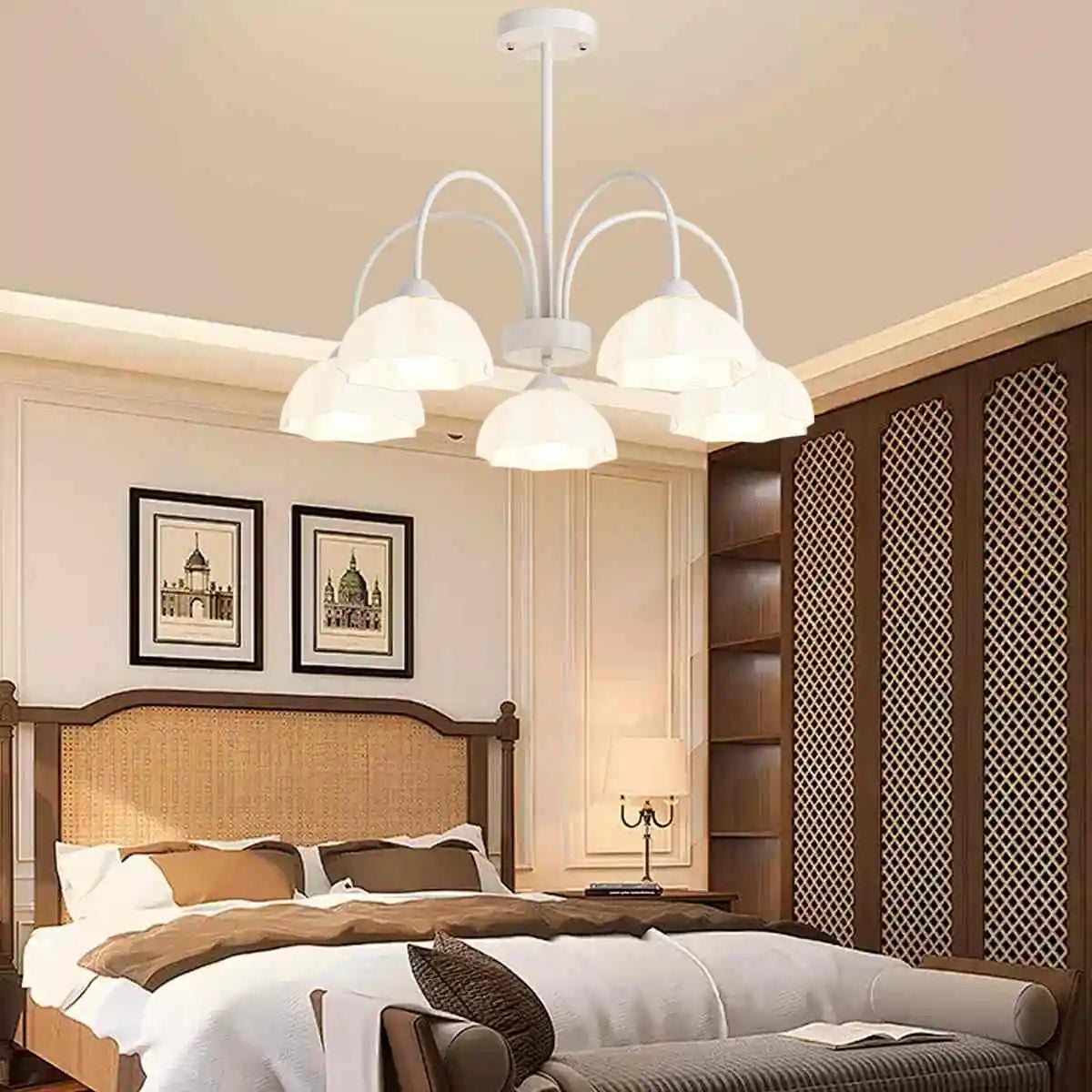 flairel Nordic Modern Light Luxury Flower Chandelier