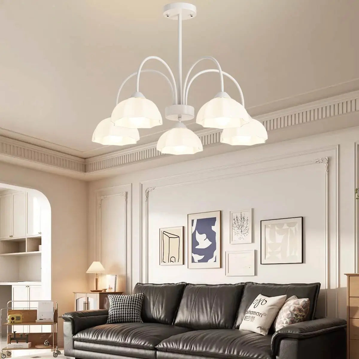 flairel Nordic Modern Light Luxury Flower Chandelier