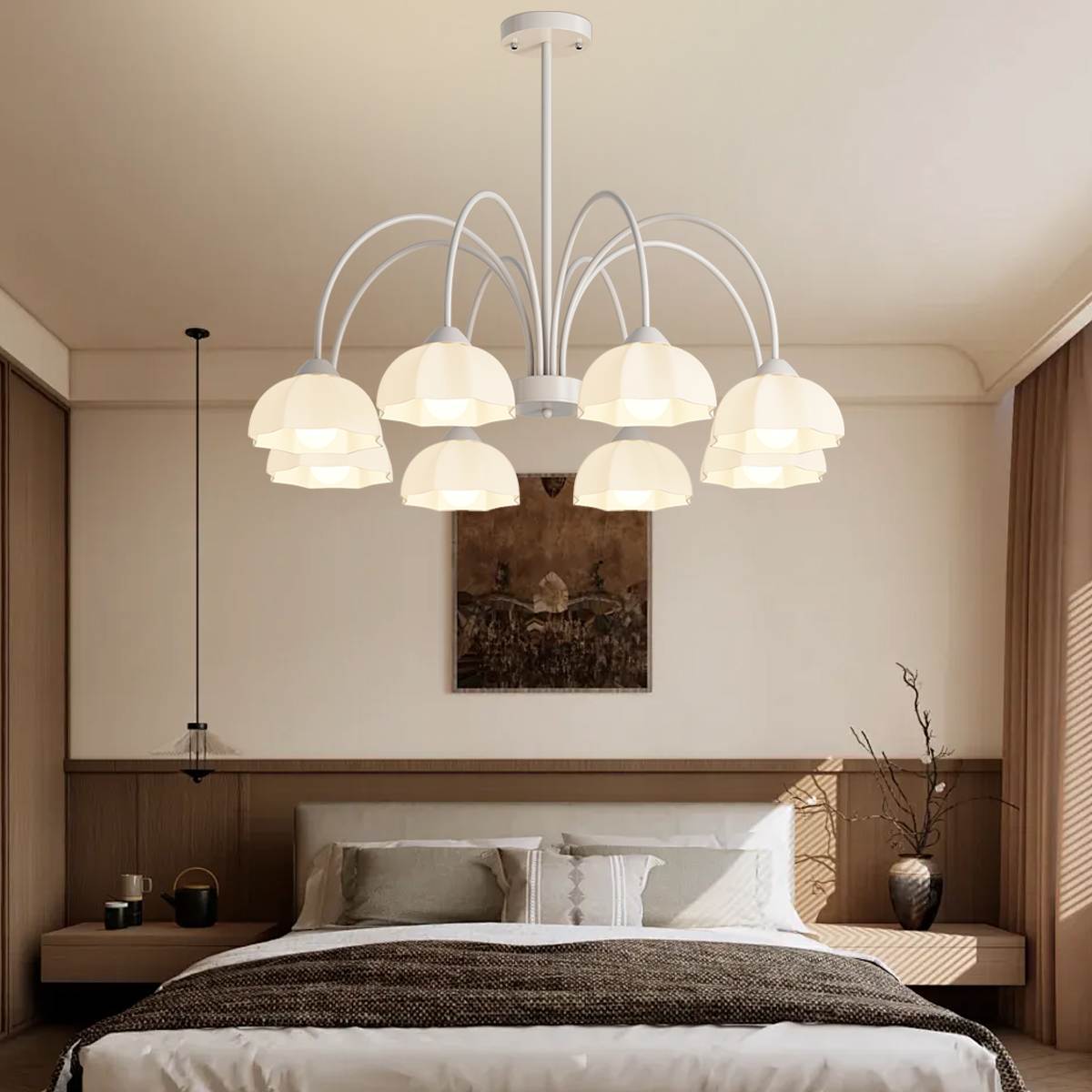 flairel Nordic Modern Light Luxury Flower Chandelier
