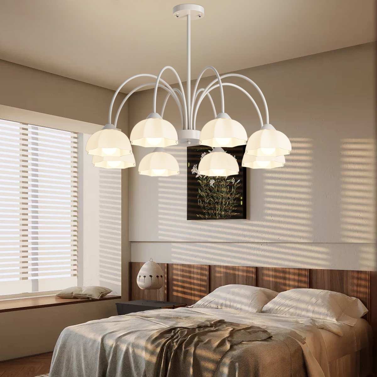 flairel Nordic Modern Light Luxury Flower Chandelier