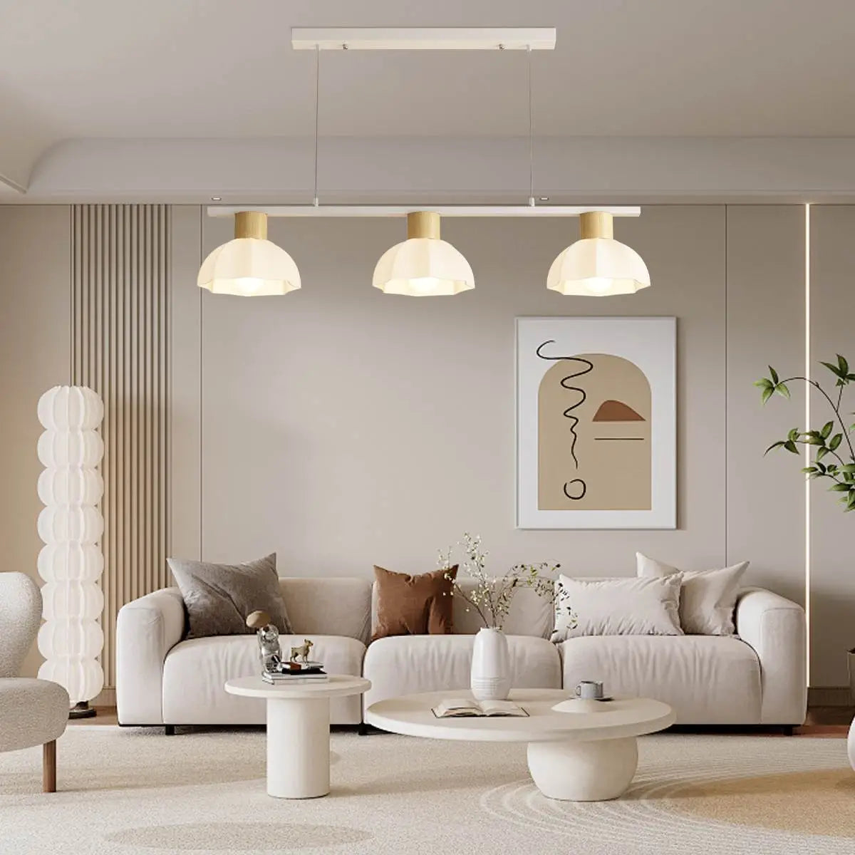 flairel Creative Retro 3-Head Flower Chandelier