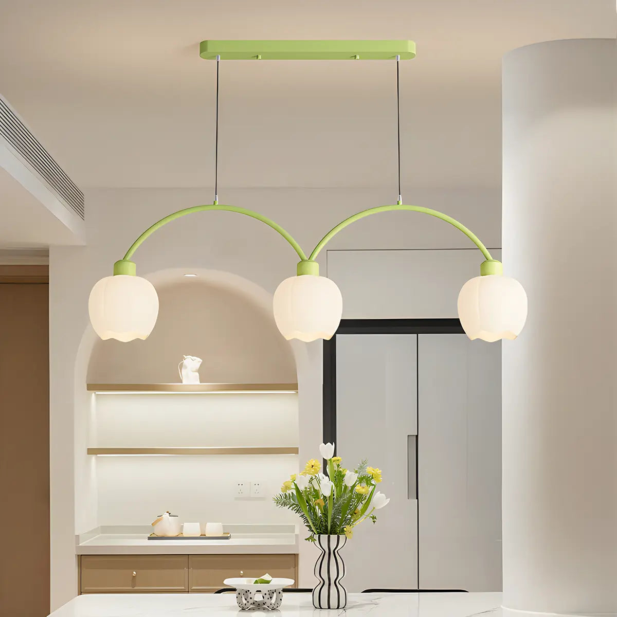 flairel Nordic Simple 3-4 Head Flower Chandelier