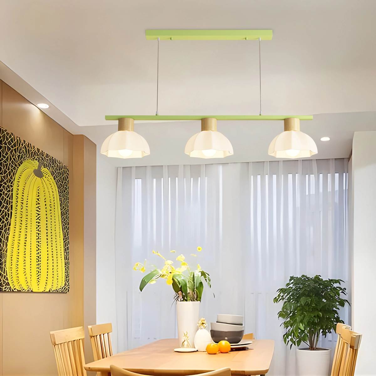 flairel Creative Retro 3-Head Flower Chandelier