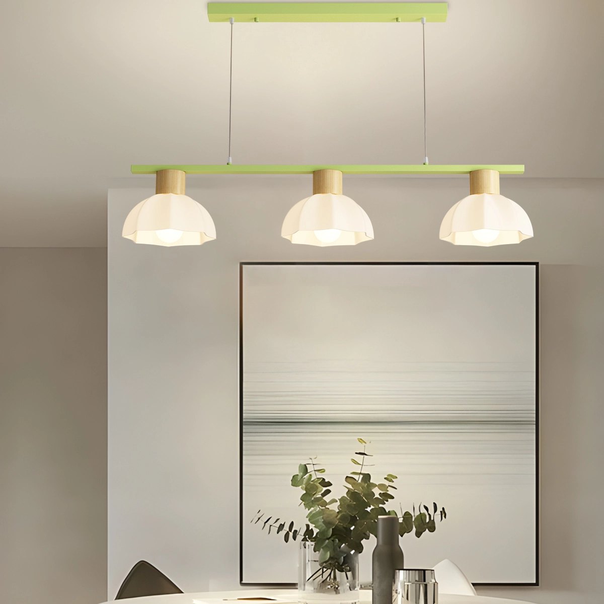 flairel Creative Retro 3-Head Flower Chandelier